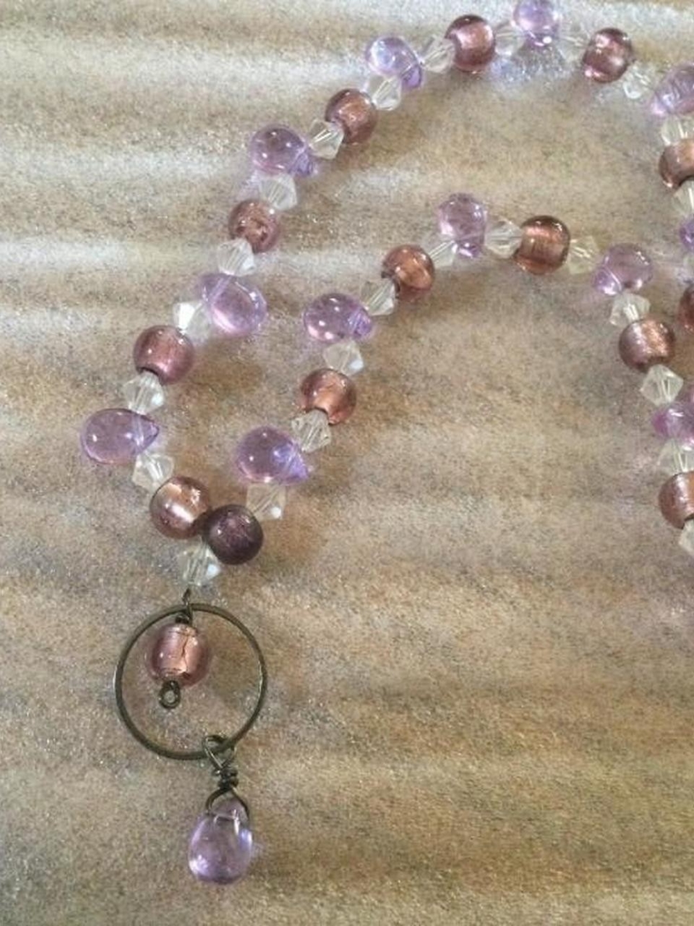 Handcrafted Purple Bead Necklace